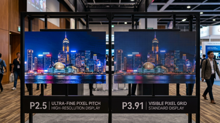 P2.5 대 P3.91 LED 화면