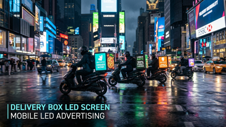 배달 상자 LED 화면